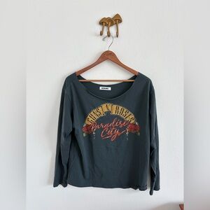 DAYDREAMER black Guns N Roses paradise city long sleeve top size large